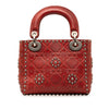 Secondhand Dior Mini Embossed Calfskin Cannage Studded Lady Dior