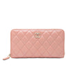 Chanel CC Quilted Caviar Zip Around Long Wallet Secondhand