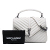 Saint Laurent Medium Chevron Sheepskin Monogram College Satchel Secondhand