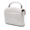Saint Laurent Medium Chevron Sheepskin Monogram College Satchel Secondhand