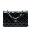 Chanel CC Quilted Patent Wallet On Chain Secondhand
