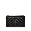 Saint Laurent Chevron Grain De Poudre Monogram Bill Pouch Secondhand