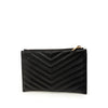 Saint Laurent Chevron Grain De Poudre Monogram Bill Pouch Secondhand