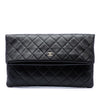 Chanel Quilted Lambskin CC Beauty Foldover Clutch Secondhand