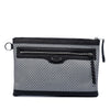 Balenciaga Lambskin and Mesh Motocross Classic Clip M Clutch Secondhand