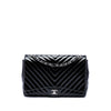 Chanel Jumbo Classic Chevron Patent Double Flap Secondhand