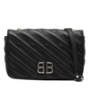 Secondhand Balenciaga Embossed Leather Allover Logo BB Wallet on Chain