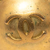 Chanel CC Gold Plated Round Clip On Earrings Secondhand