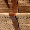 Celine Large Raffia Cuir Triomphe Classic Panier Tote Secondhand