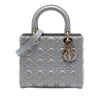 Secondhand Dior Medium Metallic Lambskin Cannage Lady Dior