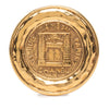 Chanel Gold Plated 31 Rue Cambon Medallion Pin Brooch Secondhand