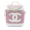 Chanel Tweed and Lambskin Vanity Cosmetic Case Secondhand