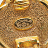 Secondhand Chanel Gold Plated Acrylic CC Button Clip On Earrings