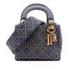 Dior Mini Denim Cannage Studded Supple Lady Dior Secondhand
