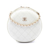 Chanel CC Quilted Lambskin Round Clutch with Chain Secondhand