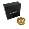 Chanel Gold Plated CC Spring Round Brooch Secondhand