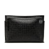 LOEWE Embossed Anagram Leather Repeat T Clutch Secondhand