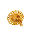 Chanel Gold Plated Quilted Chain Clip On Earrings Secondhand