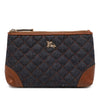 Burberry Quilted Denim Cosmetic Pouch Secondhand
