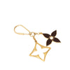 Louis Vuitton Gold Plated Enamel Puzzle Key Ring and Bag Charm Secondhand
