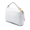 Fendi Large Zucca Embossed Leather Baguette Satchel Secondhand