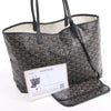 Goyard Saint Louis PM PVC & Leather Shoulder Bag in Black Secondhand