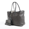 Goyard Saint Louis PM PVC & Leather Shoulder Bag in Black Secondhand