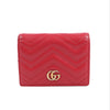 Gucci GG Marmont 466492 Leather Compact Wallet Red Secondhand