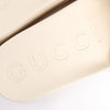 Gucci Interlocking G Rubber Sandals in Ivory 655265, Size 44 EU Secondhand