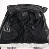 Gucci Litriang Leather Biker Jacket in Metallic Gray x White x Black, 48 IT Secondhand