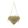 Prada Mini Raffia Crochet Logo Embroidered Triangle Pouch Secondhand