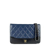 Secondhand Chanel Bicolor Quilted Aged Calfskin Gabrielle Wallet On Chain