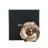 Chanel CC Metallic Canvas Camellia Brooch Secondhand