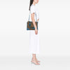Prada Saffiano Trimmed Canvas Canapa Logo Double Zip Satchel Secondhand