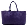 Bottega Veneta Medium Lambskin Intreccio Cabat Tote Secondhand