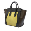 Celine Mini Tricolor Nubuck and Smooth Calfskin Luggage Tote Secondhand