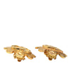 Chanel CC Gold Plated Flower Clip On Earrings Secondhand