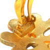 Chanel CC Gold Plated Flower Clip On Earrings Secondhand