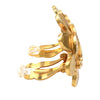 Chanel CC Gold Plated Flower Clip On Earrings Secondhand