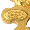 Chanel CC Gold Plated Flower Clip On Earrings Secondhand