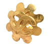 Chanel CC Gold Plated Flower Clip On Earrings Secondhand