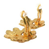 Chanel CC Gold Plated Flower Clip On Earrings Secondhand