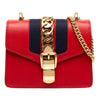 Gucci Mini Calfskin Web Sylvie Chain Satchel Secondhand