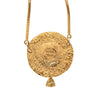 Chanel Gold Plated Lion Motif Medallion Pendant Necklace Secondhand