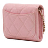 Chanel CC Quilted Iridescent Caviar Flap Card Holder on Chain Secondhand