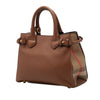 Burberry Small Grainy Calfskin and House Check Banner Satchel Secondhand