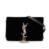 Saint Laurent Velvet Crystal Monogram Kate Tassel Wallet on Chain Secondhand