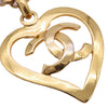 Secondhand Chanel CC Gold Plated Heart Pendant Necklace