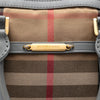 Burberry Small Leather Trimmed House Check Canvas Bridle Orchard Satchel Secondhand