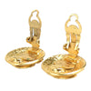Secondhand Chanel CC Gold Plated Round Clip on Earrings